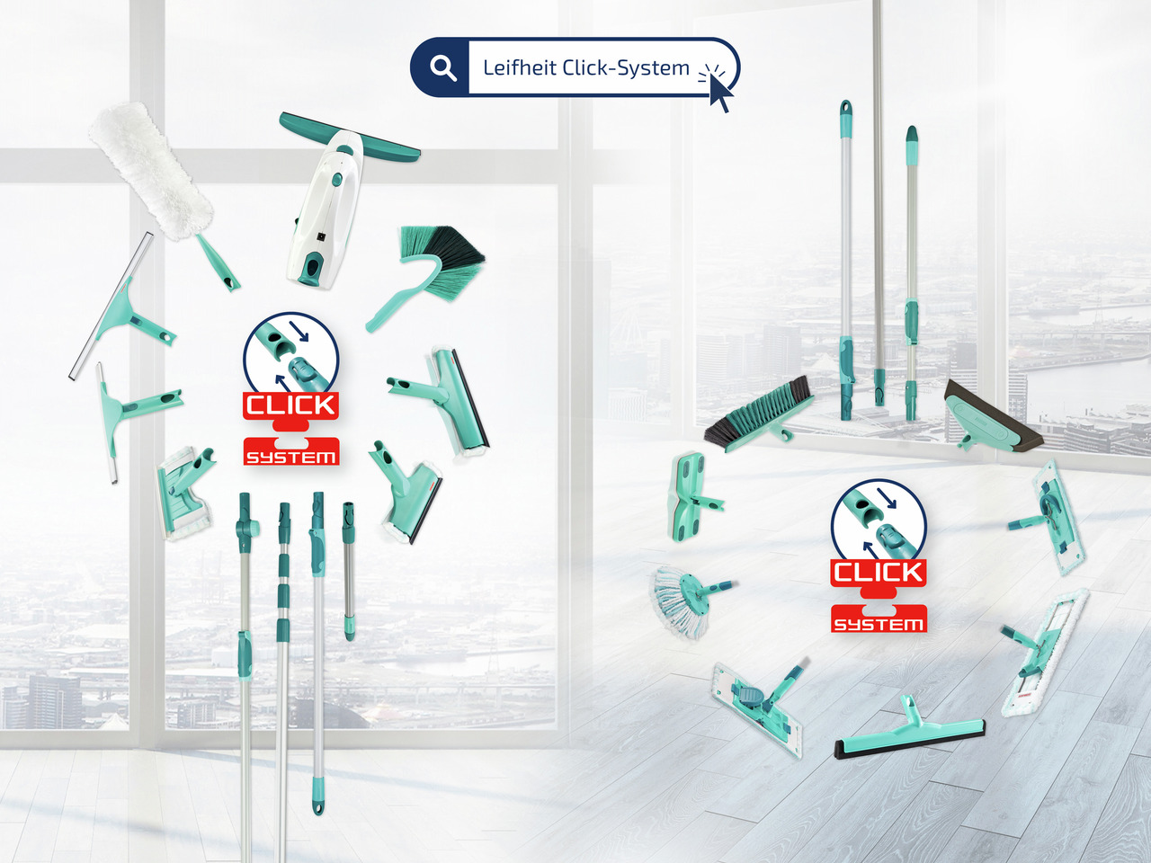 Čistač prozora slider m bez drške - click system