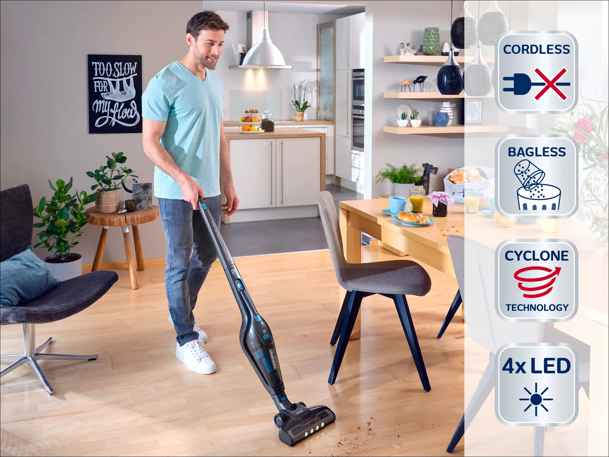 Podni štapni usisivač Rotaro PowerVac 2u1 - slika 02